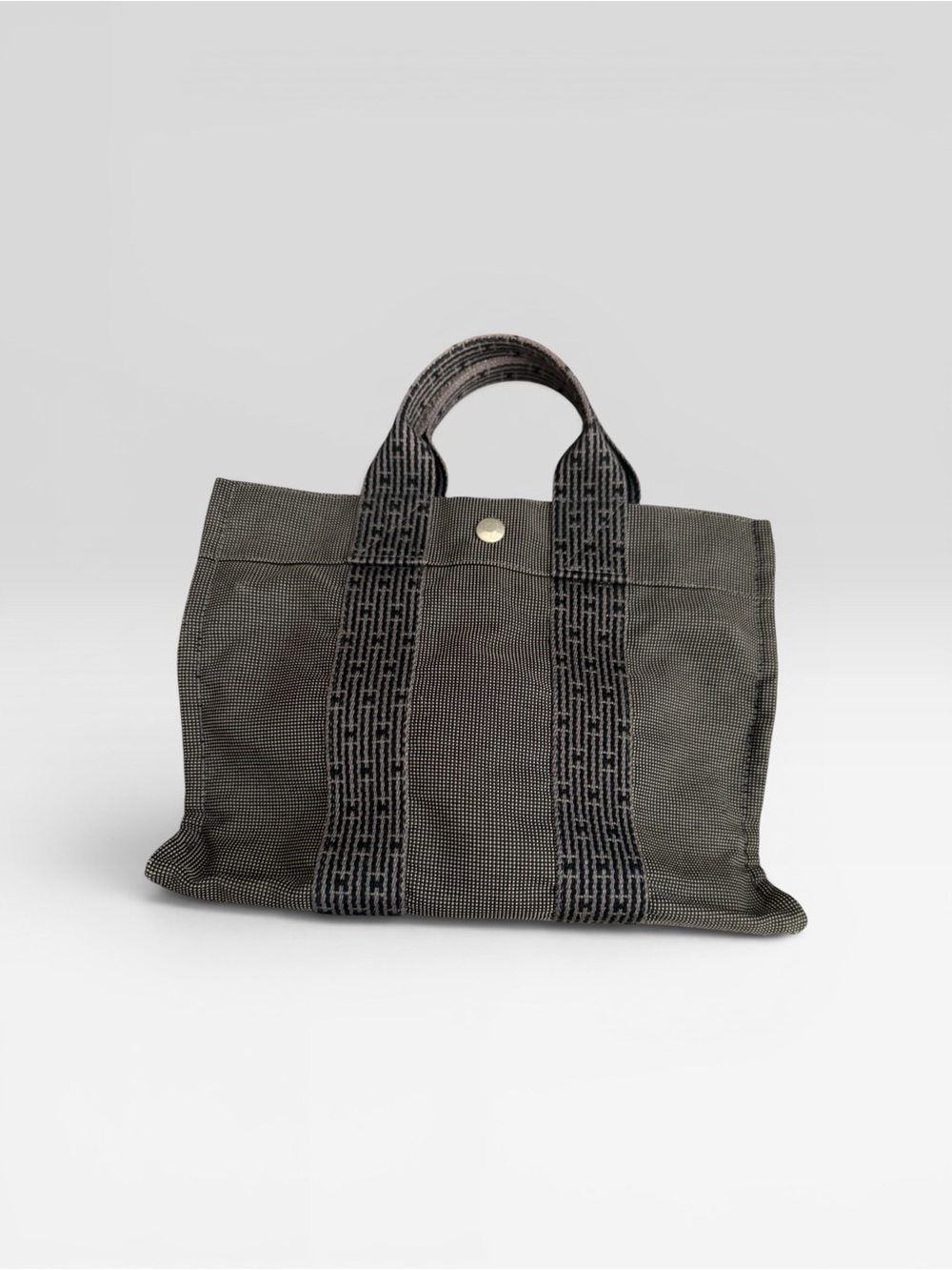 Hermes Small Tote Bag in Charcoal Gray